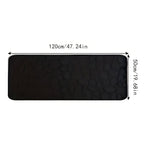 Grand Tapis de Bain à Rayures - Tapis en Polyester avec Dos Antidérapant en PVC