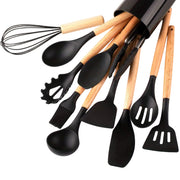 Ensemble d'Ustensiles de Cuisine en Silicone - Cuisson et Préparation des Aliments