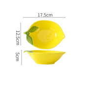 Vaisselle en Céramique à Motif Citron - Pièces de Service Décoratives avec Motif Agrumes