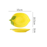 Vaisselle en Céramique à Motif Citron - Pièces de Service Décoratives avec Motif Agrumes