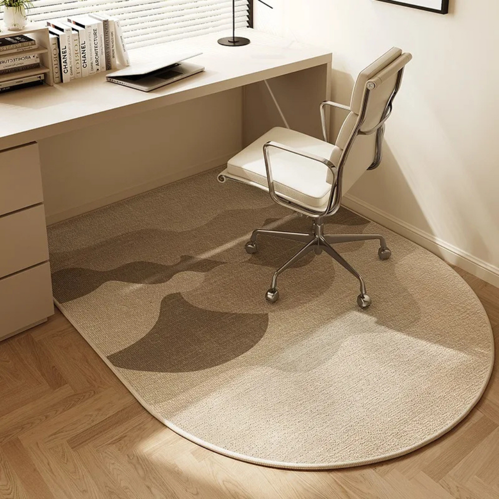 Tapis de Sol pour Chaise de Bureau - Feutre à Boucles Courtes avec Dessous Antidérapant