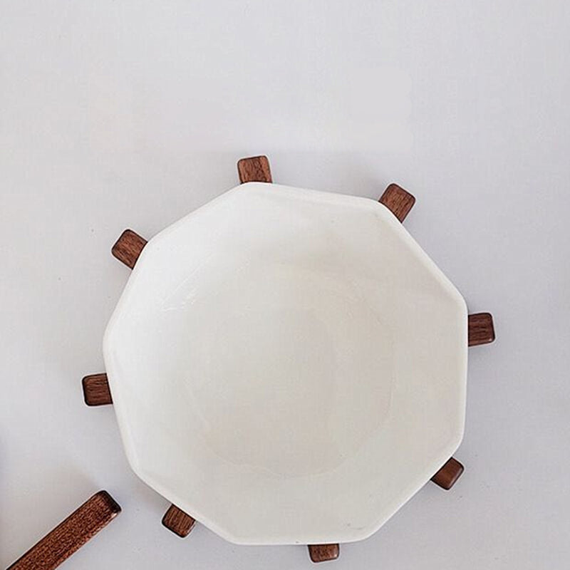 Sous-plat en Bois de Noyer Noir – Protection Thermique pour Cuisine