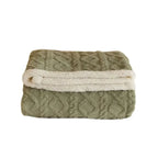 Couverture en Fleece Mélange de Laine de Mouton - Plaid Double Couche pour Canapé et Lit
