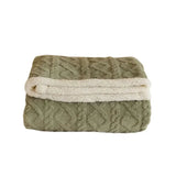 Couverture en Fleece Mélange de Laine de Mouton - Plaid Double Couche pour Canapé et Lit