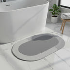 Tapis de Bain en Diatomite - Tapis Ovale 40 × 60 cm pour Salle de Bain