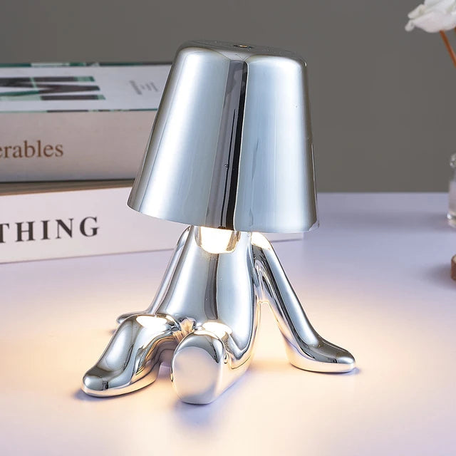 Lampe de Table LED Rechargeable - Aluminium et Résine avec Éclairage Réglable
