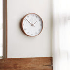 Horloge Murale Avec Finition Bois Et Mécanisme à Quartz - Horloge Murale Analogue Ronde Pour Décoration Intérieure
