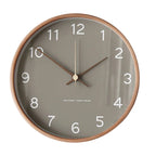 Horloge Murale Avec Finition Bois Et Mécanisme à Quartz - Horloge Murale Analogue Ronde Pour Décoration Intérieure
