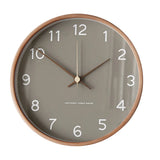 Horloge Murale Avec Finition Bois Et Mécanisme à Quartz - Horloge Murale Analogue Ronde Pour Décoration Intérieure