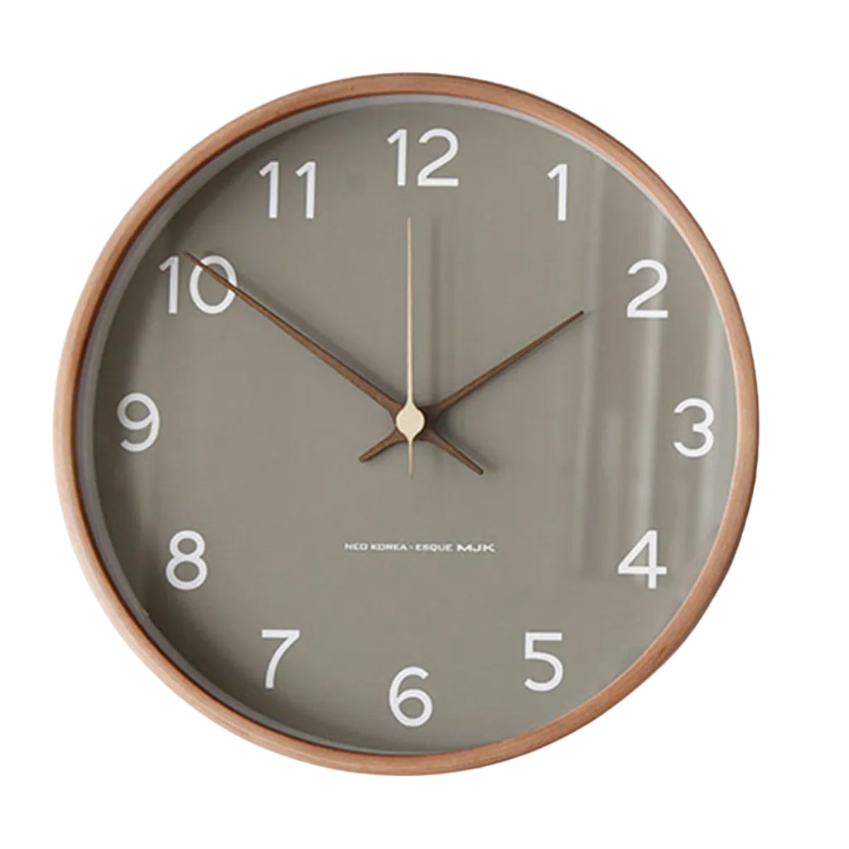 Horloge Murale Avec Finition Bois Et Mécanisme à Quartz - Horloge Murale Analogue Ronde Pour Décoration Intérieure