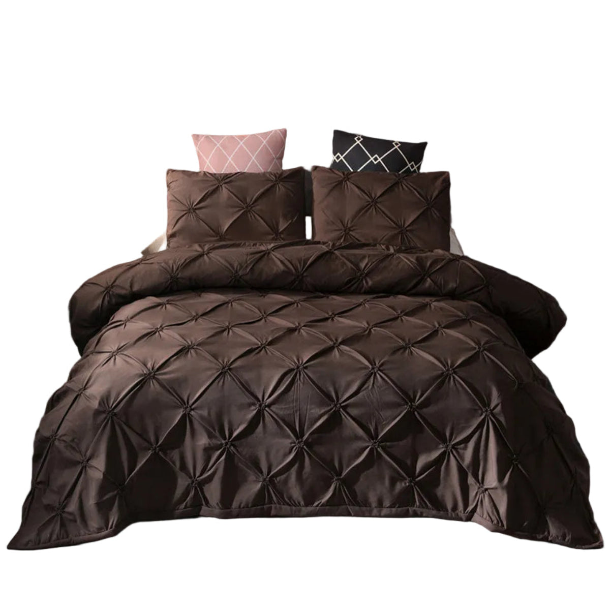 Parure de Literie en Microfibre Satinée – Housse de Couette avec Taies pour Usage Quotidien