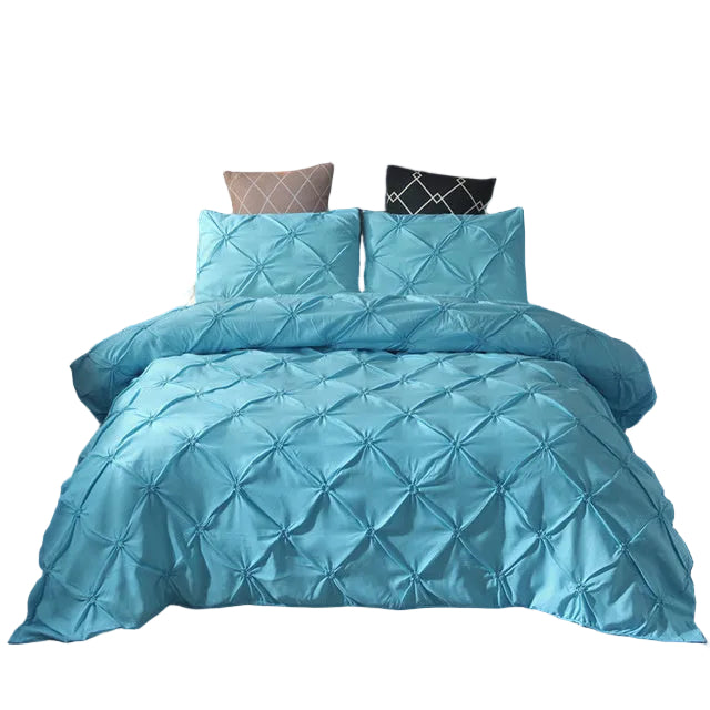 Parure de Literie en Microfibre Satinée – Housse de Couette avec Taies pour Usage Quotidien