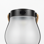 Lampe à Flamme Extérieure Noire - Lampe Suspendue Solaire & Rechargeable Type-C avec Effet 3D