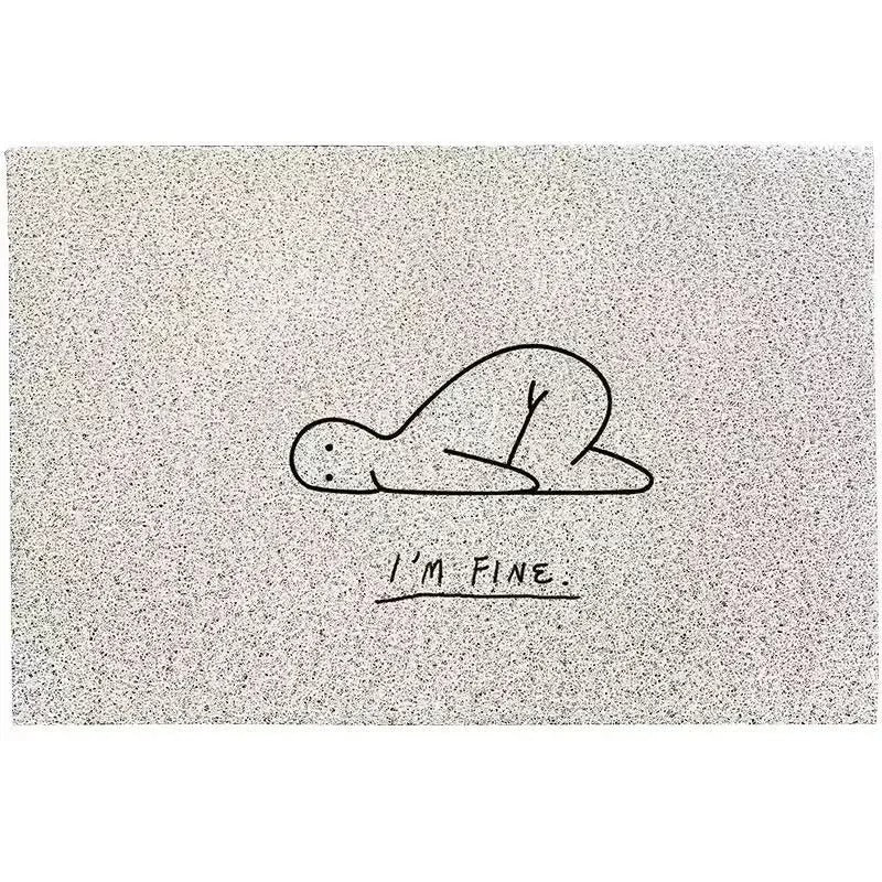 Paillasson Moderne Antidérapant Pour Entrée – Polyester, Noir, Gris, Beige