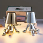 Lampe de Table LED Rechargeable - Aluminium et Résine avec Éclairage Réglable