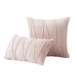 Housse de Coussin en Velours Polyester - Modèle Uni avec Fermeture Éclair