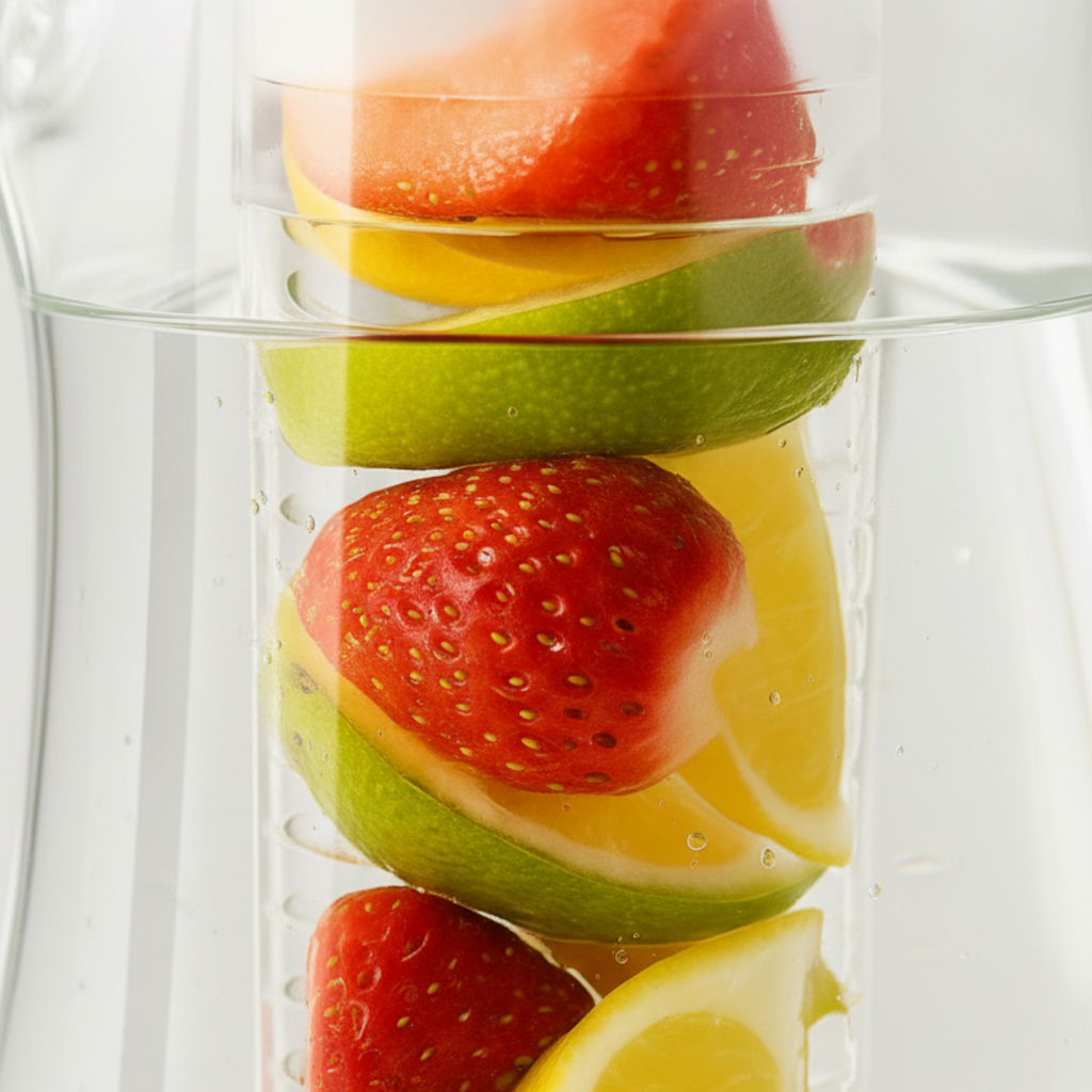 Carafe à Eau avec Infuseur de Fruits - Pichet en Tritan de 2,5 L avec Infuseur Amovible
