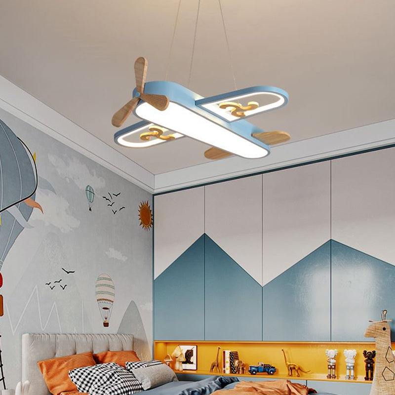 Suspension LED en Forme d'Avion - Lampe de Plafond en Acrylique avec Télécommande pour Chambre d'Enfant