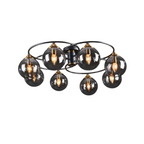 Lampe de Plafond LED avec Abat-Jours en Verre - Luminaire 4, 6 ou 8 Lumières Compatible E27
