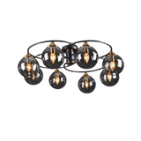 Lampe de Plafond LED avec Abat-Jours en Verre - Luminaire 4, 6 ou 8 Lumières Compatible E27