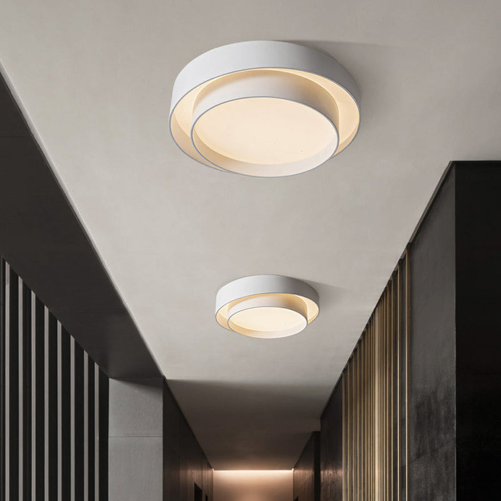 Plafonnier LED Circulaire - Luminaire en Métal avec Module LED Intégré