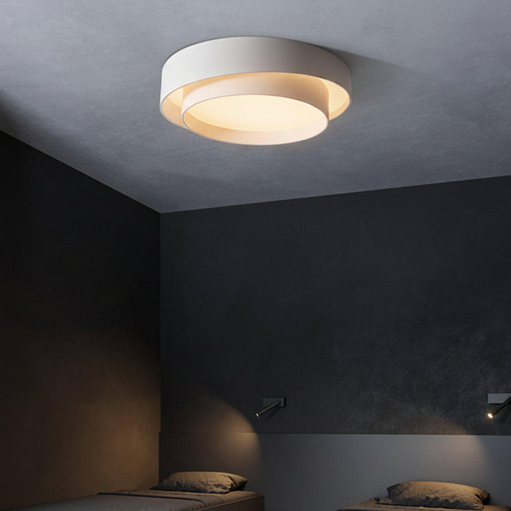 Plafonnier LED Circulaire - Luminaire en Métal avec Module LED Intégré