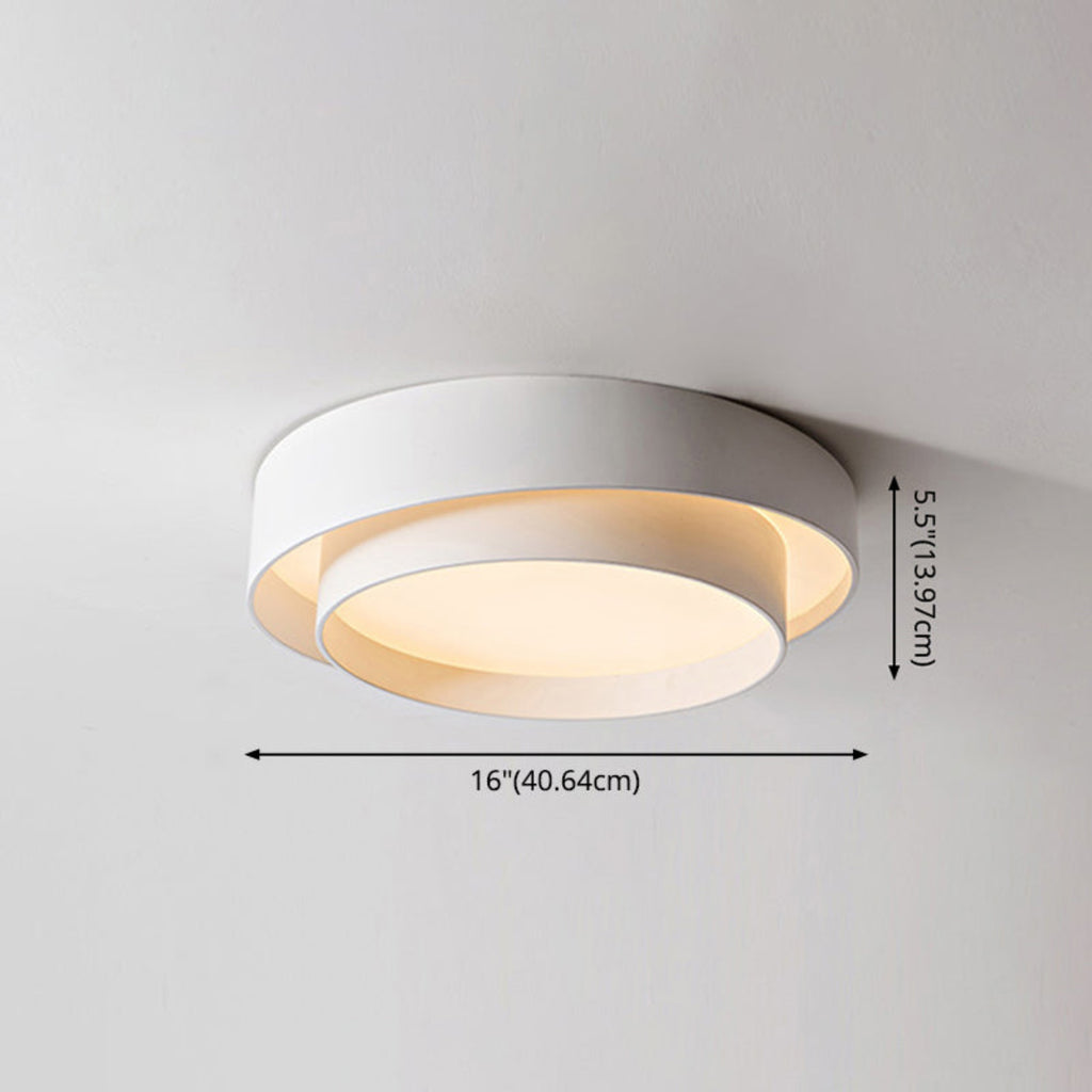 Plafonnier LED Circulaire - Luminaire en Métal avec Module LED Intégré
