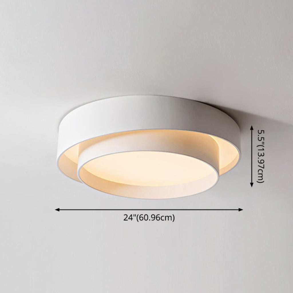 Plafonnier LED Circulaire - Luminaire en Métal avec Module LED Intégré