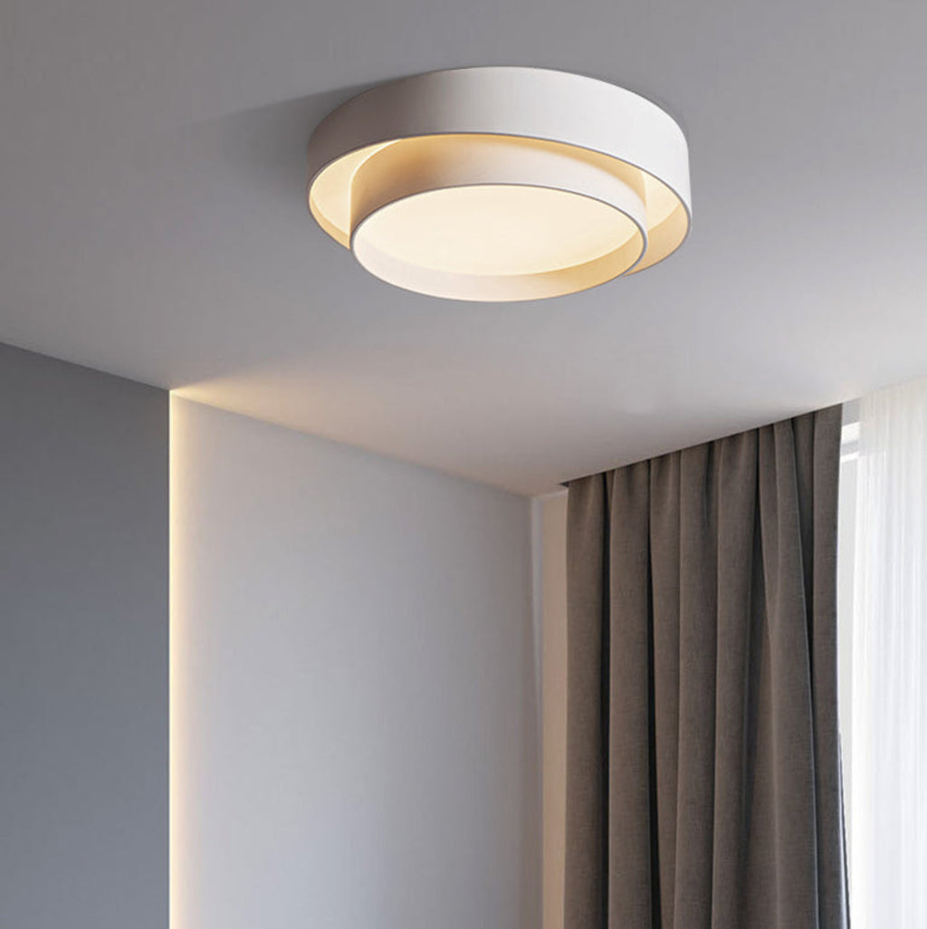 Plafonnier LED Circulaire - Luminaire en Métal avec Module LED Intégré
