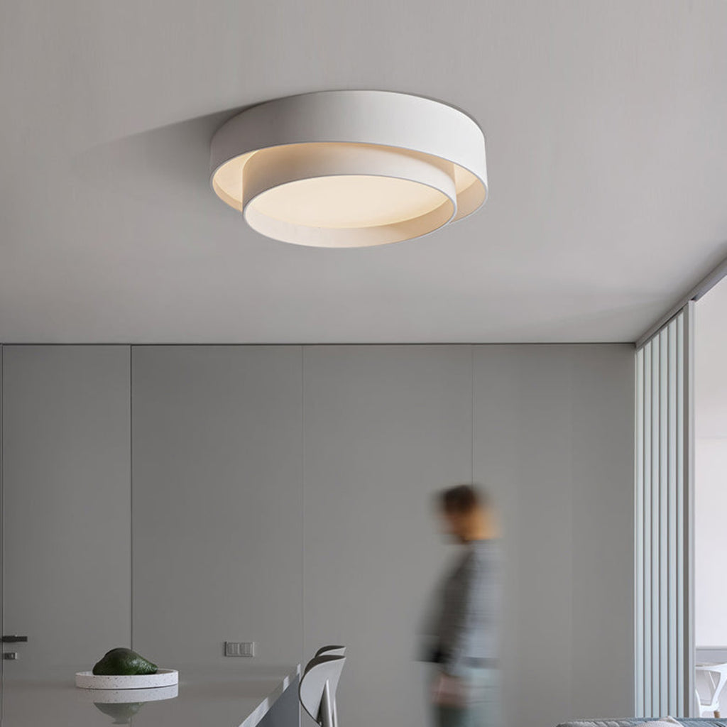 Plafonnier LED Circulaire - Luminaire en Métal avec Module LED Intégré