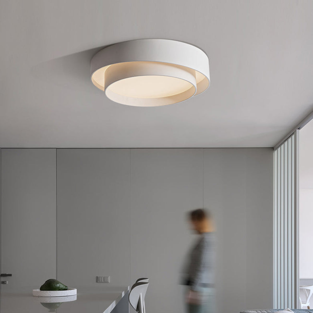 Plafonnier LED Circulaire - Luminaire en Métal avec Module LED Intégré