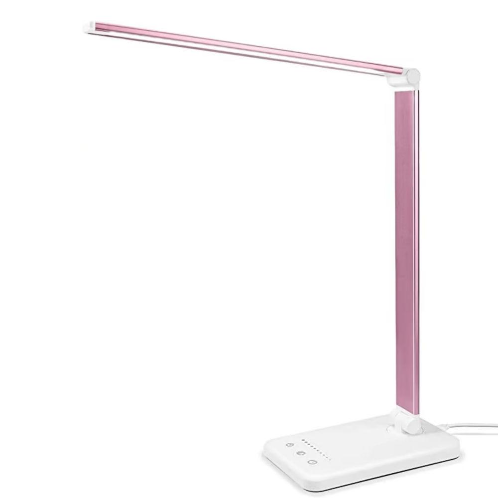 Lampe de Bureau LED Réglable - 5 Modes d'Éclairage avec Commande Tactile et Port de Charge USB
