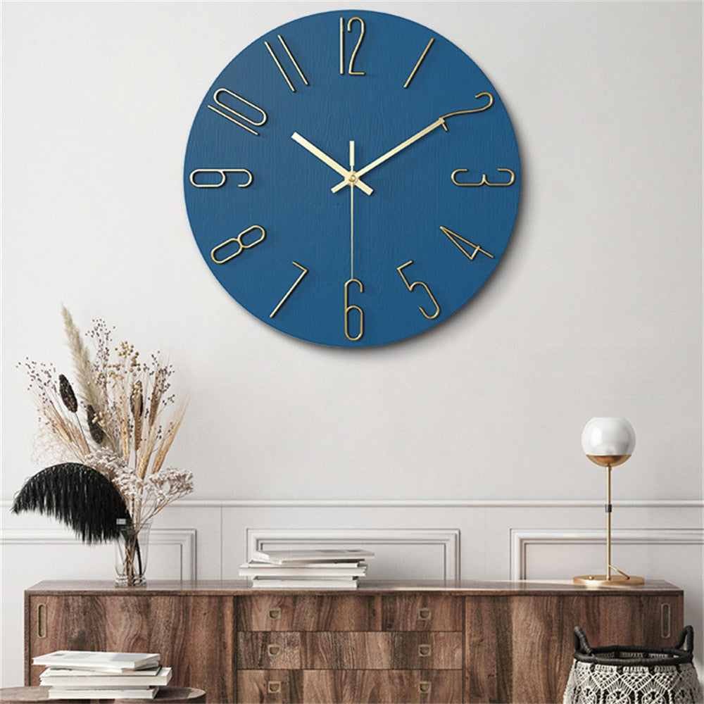 Horloge Murale en Plastique - Horloge Ronde de 30 cm Disponible en Plusieurs Couleurs