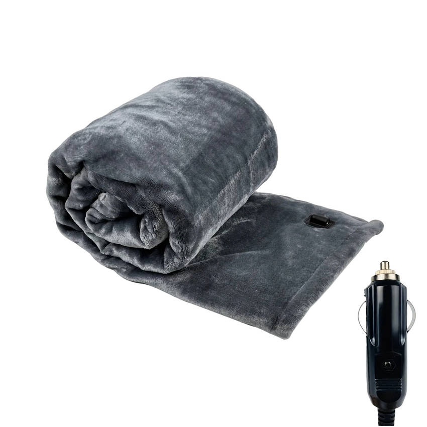 Couverture Chauffante Électrique 12V - Flanelle Polyester 72W avec Protection Contre la Surchauffe