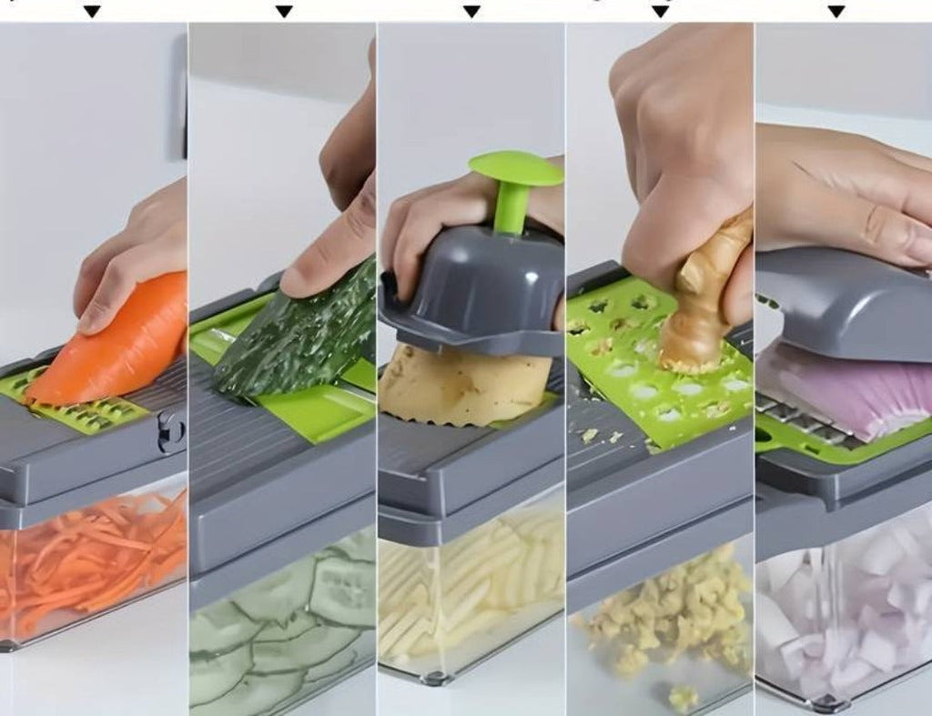 Coupe-Légumes Multifonctionnel - Trancheuse Réglable en Acier Inoxydable pour Préparation Alimentaire