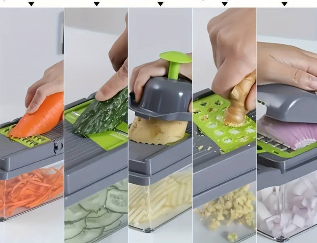 Coupe-Légumes Multifonctionnel - Trancheuse Réglable en Acier Inoxydable pour Préparation Alimentaire