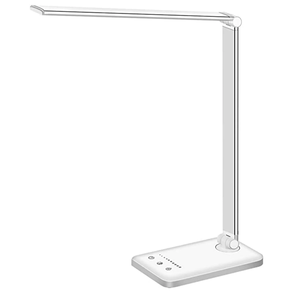 Lampe de Bureau LED Réglable - 5 Modes d'Éclairage avec Commande Tactile et Port de Charge USB