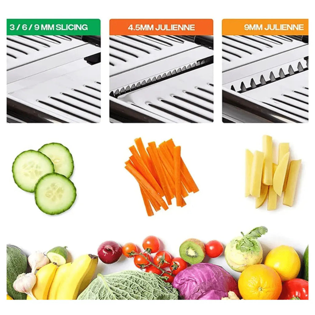 Mandoline en Acier Inoxydable - Trancheuse Réglable pour la Préparation des Aliments