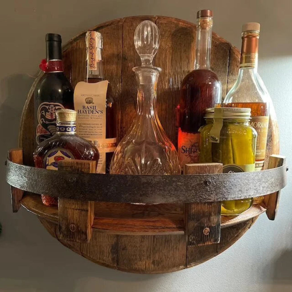 Présentoir Décoratif pour Bouteille de Whisky - Support en Bois pour Présentation sur Table