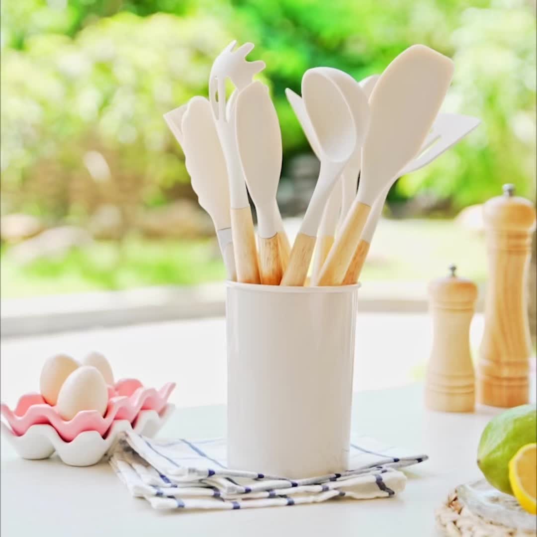 Ensemble d'Ustensiles de Cuisine en Silicone - Cuisson et Préparation des Aliments