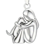 Collier avec Pendentif Chien - Acier Inoxydable ou Argent pour Usage Quotidien et Cadeaux