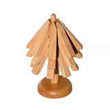 Dessous de Plat Rond en Bois - Protection de Surface pour Ustensiles Chauds