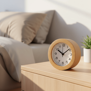Horloge De Table Analogique En Bois Et Bambou – Affichage De L’Heure