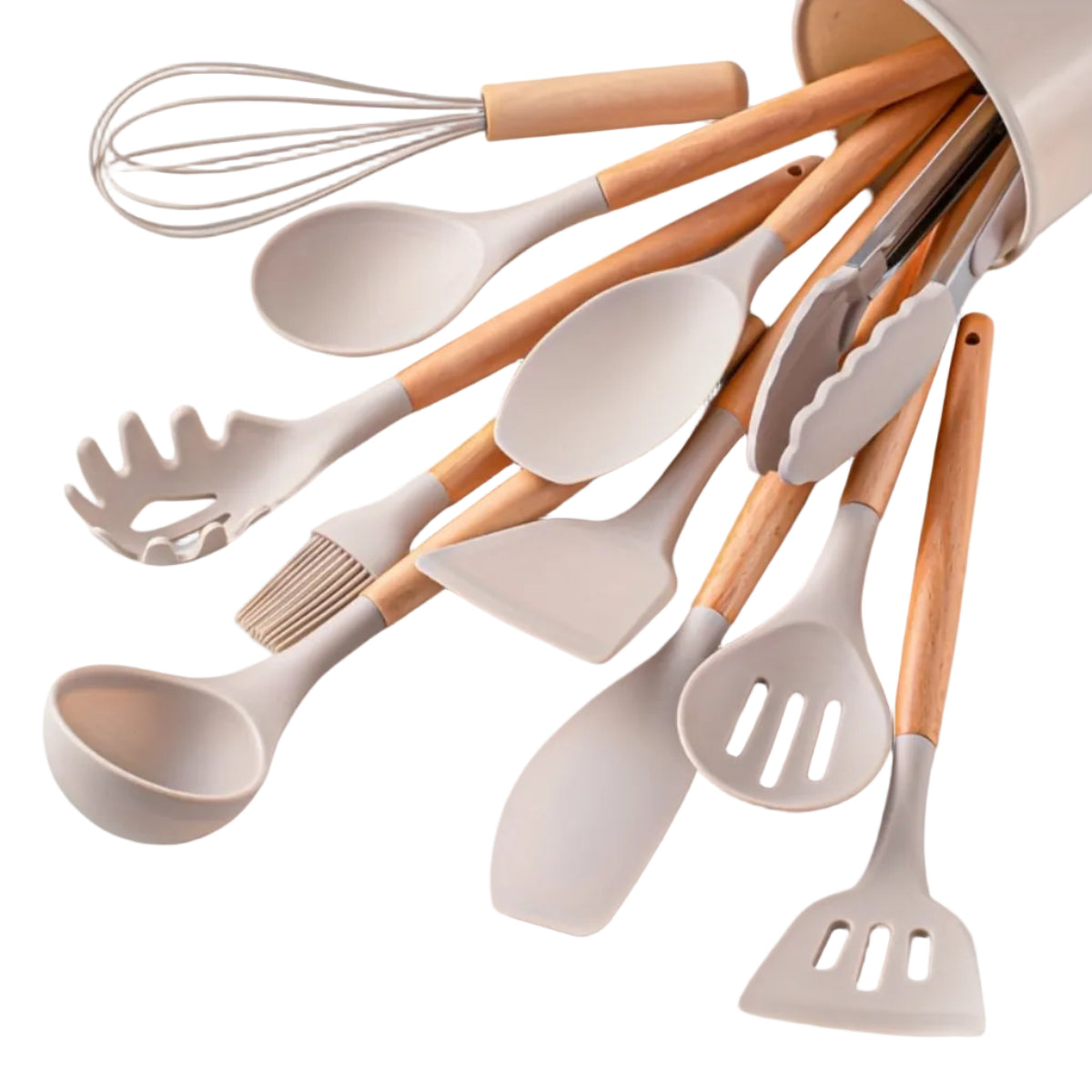 Ensemble d'Ustensiles de Cuisine en Silicone - Cuisson et Préparation des Aliments