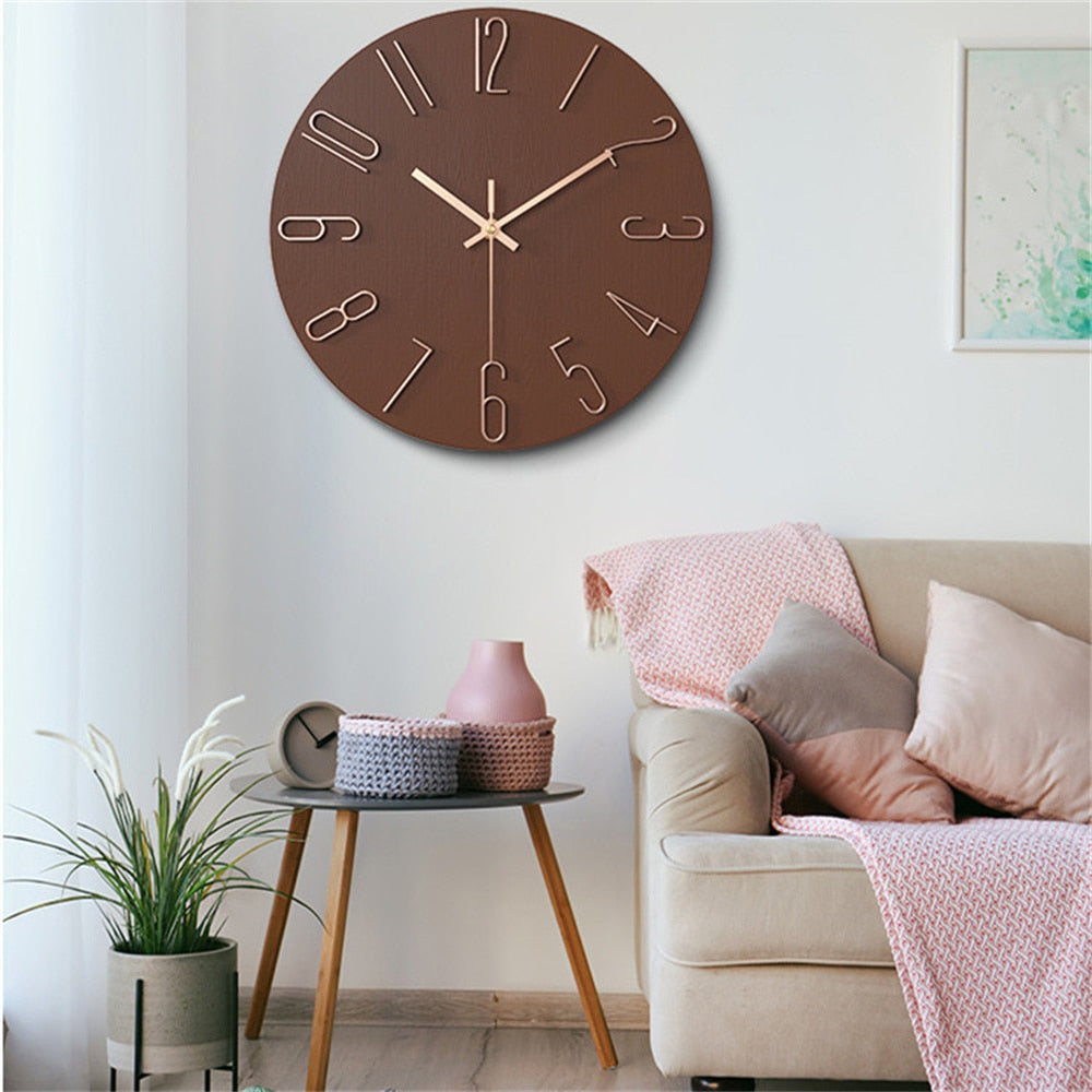 Horloge Murale en Plastique - Horloge Ronde de 30 cm Disponible en Plusieurs Couleurs