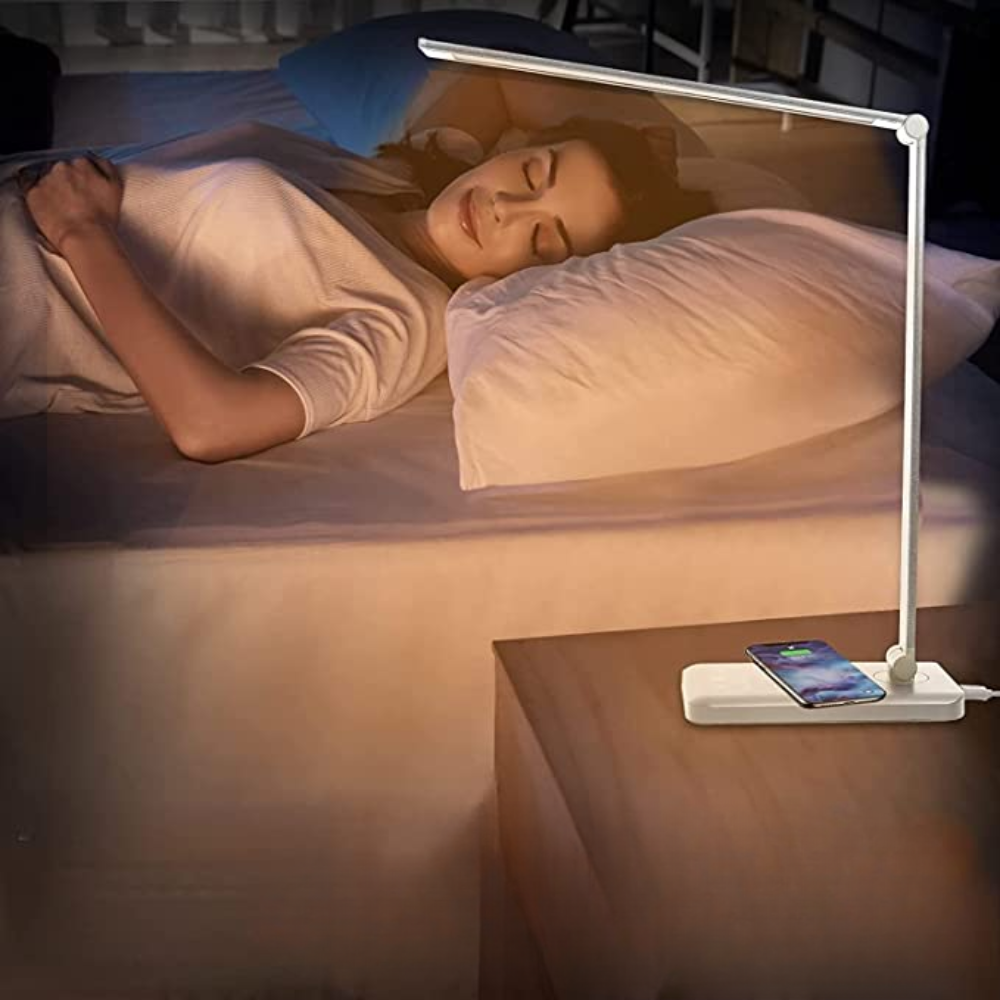 Lampe de Bureau LED Réglable - 5 Modes d'Éclairage avec Commande Tactile et Port de Charge USB