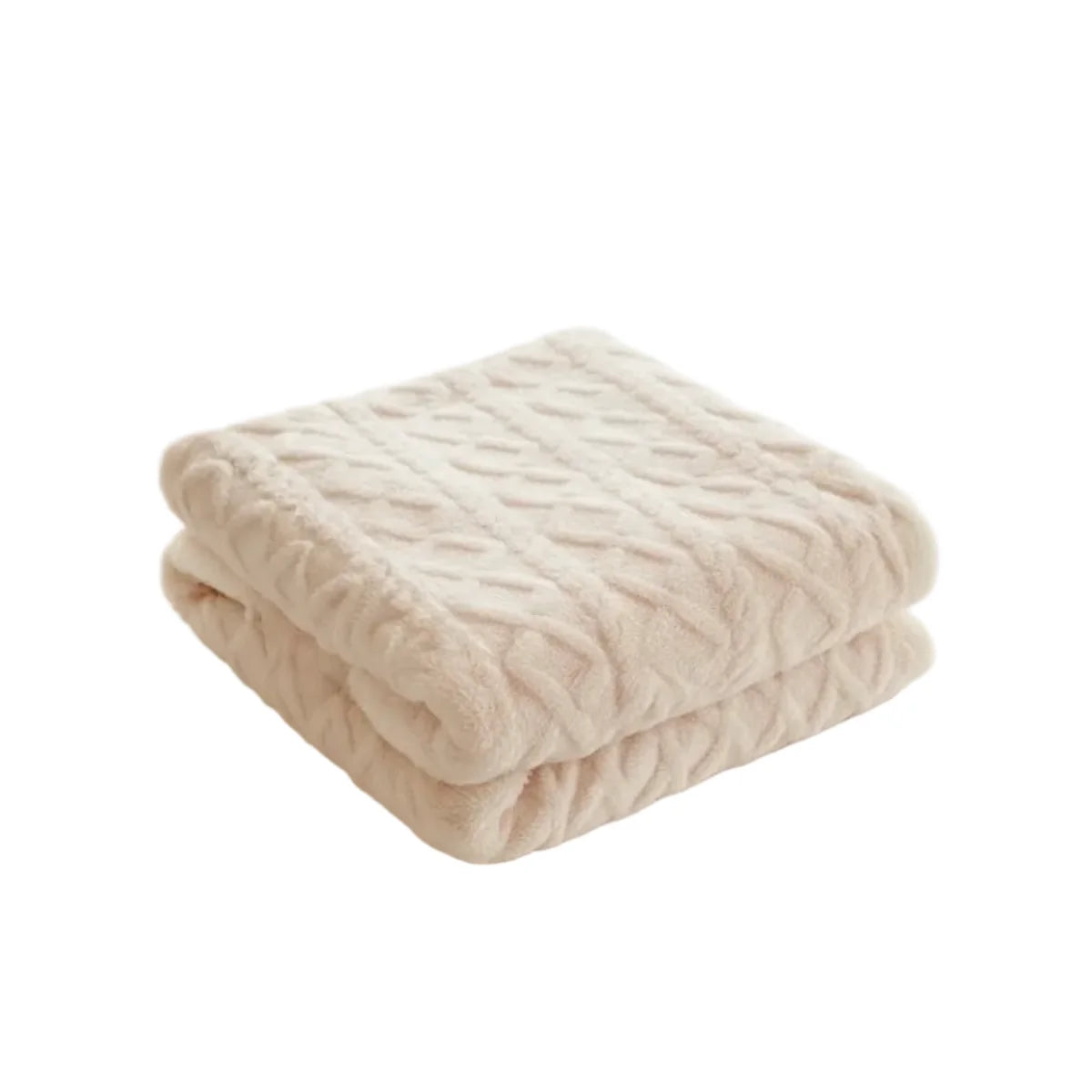 Couverture en Fleece Mélange de Laine de Mouton - Plaid Double Couche pour Canapé et Lit