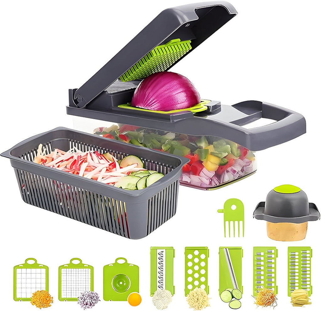 Coupe-Légumes Multifonctionnel - Trancheuse Réglable en Acier Inoxydable pour Préparation Alimentaire