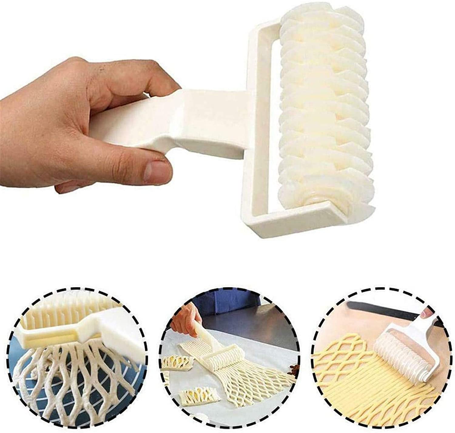 Rouleau Découpe-Pâte à Motif Treillis - Outil de Découpe pour Tartes et Pâtisseries
