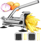 Coupe-Frites en Acier Inoxydable - Coupe-Légumes avec Lames Interchangeables